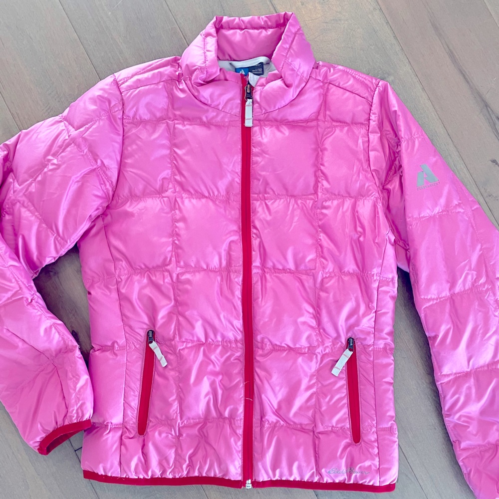Eddie Bauer First Ascent Kids Puffer Jacket Sz L (12) Pink